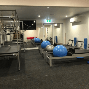 Pilates’ side of our exercise studio Physio Elements Fully Equipped Waiting Exercise and Rehabilitation Studio